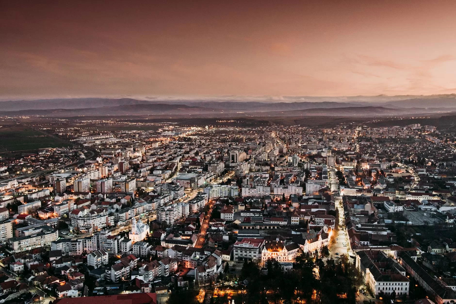 aerial view of city