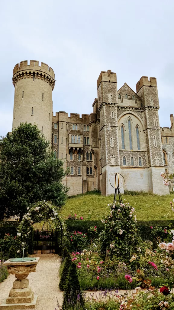 Arundel castle with Rose gardens in the foreground